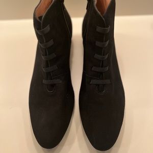 Brenda Zero Black Suede Booties - Size 41 &1/2